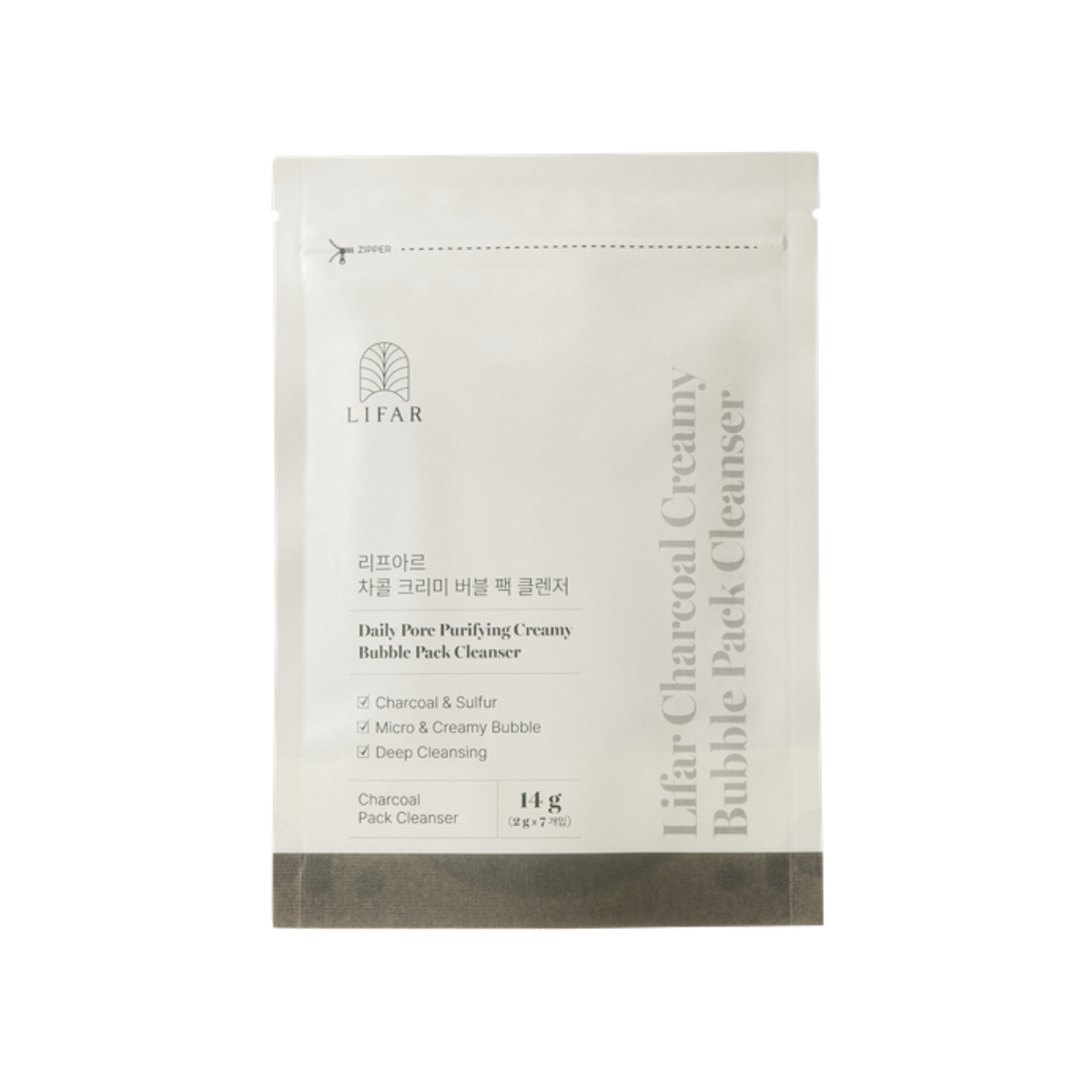 LIFAR Charcoal Creamy Bubble Pack Cleanser